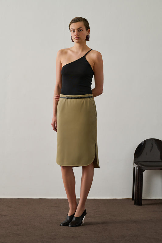 Jupe Caroline - Sauge - Viscose - Femme