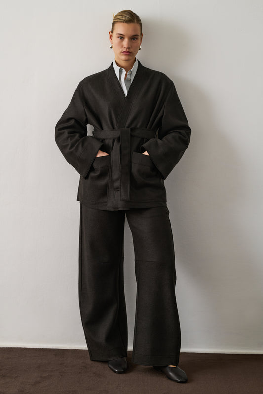 Veste Balme - Vert Ébène - Laine - Femme