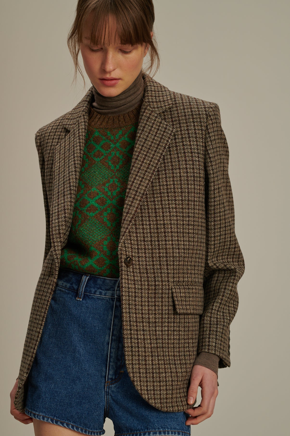 Pull Namaste - Marron/Vert - Laine - Femme vue 4