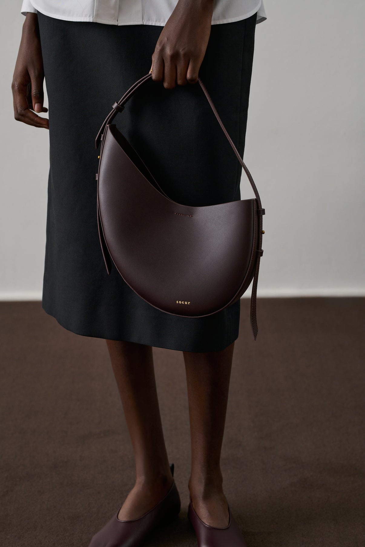 Sac Wino - Bordeaux Foncé - Cuir - Femme vue 2