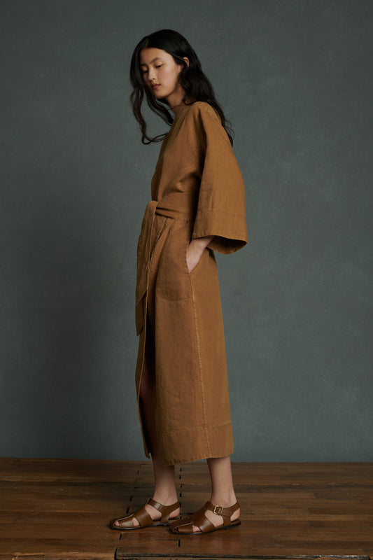 Robe Vercors - Camel - Lin - Femme