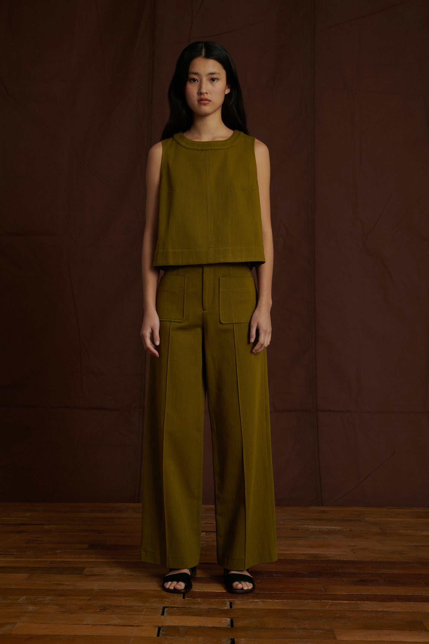 Top Pampa - Kaki - Coton - Femme