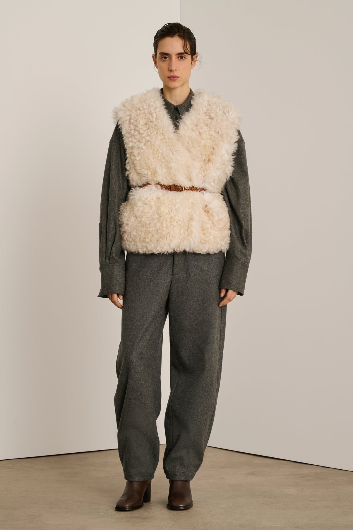 Veste Uden - Miel - Cuir - Femme vue 1