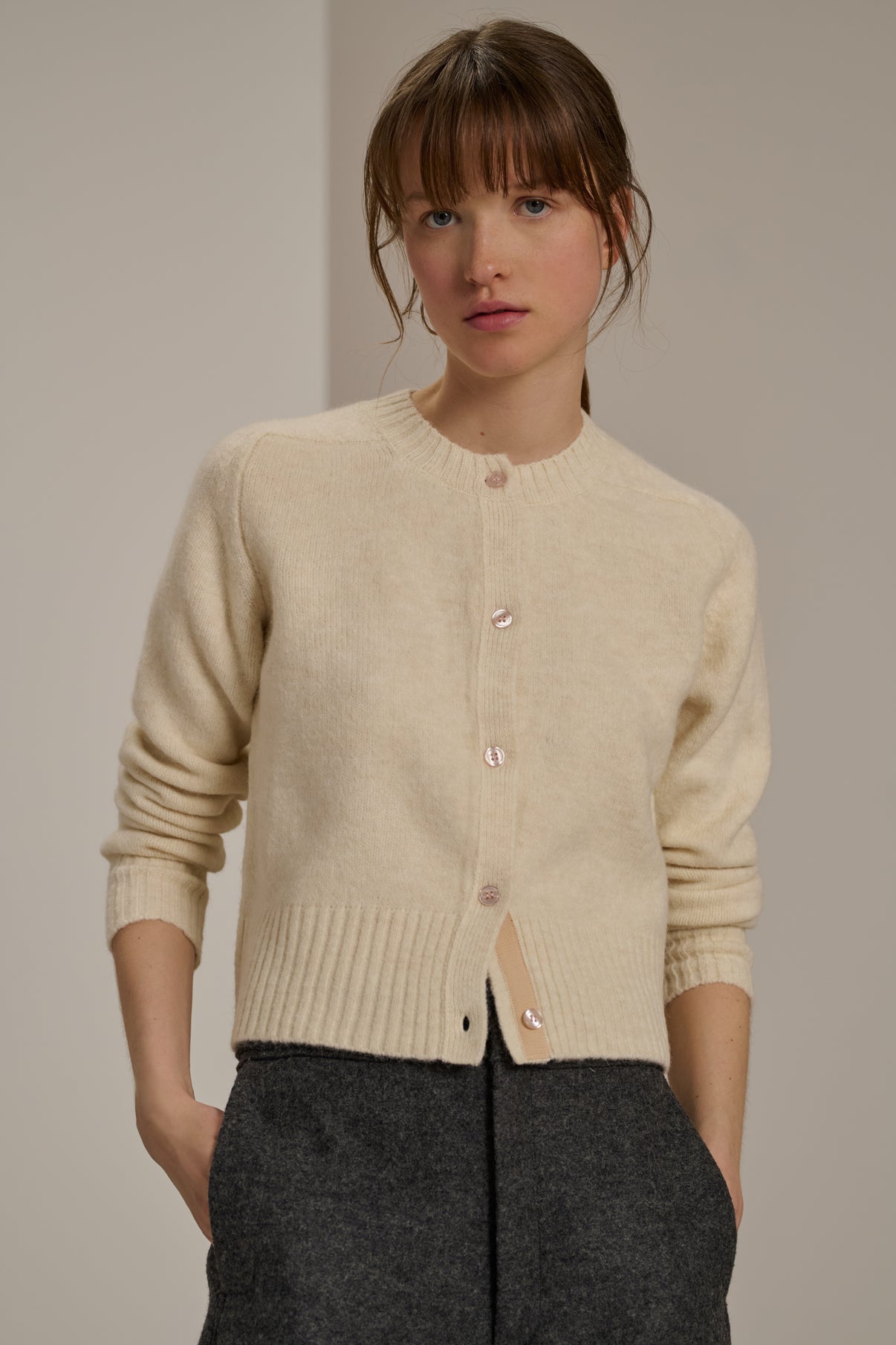 Cardigan Lyne - Ecru - Femme vue 1