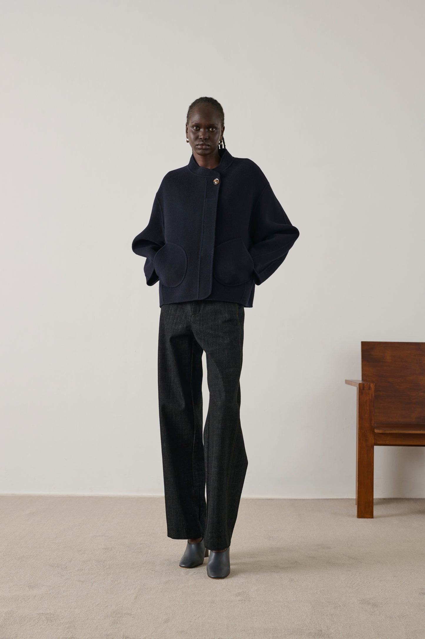 Manteau Windsor - Deep Navy - Laine - Femme