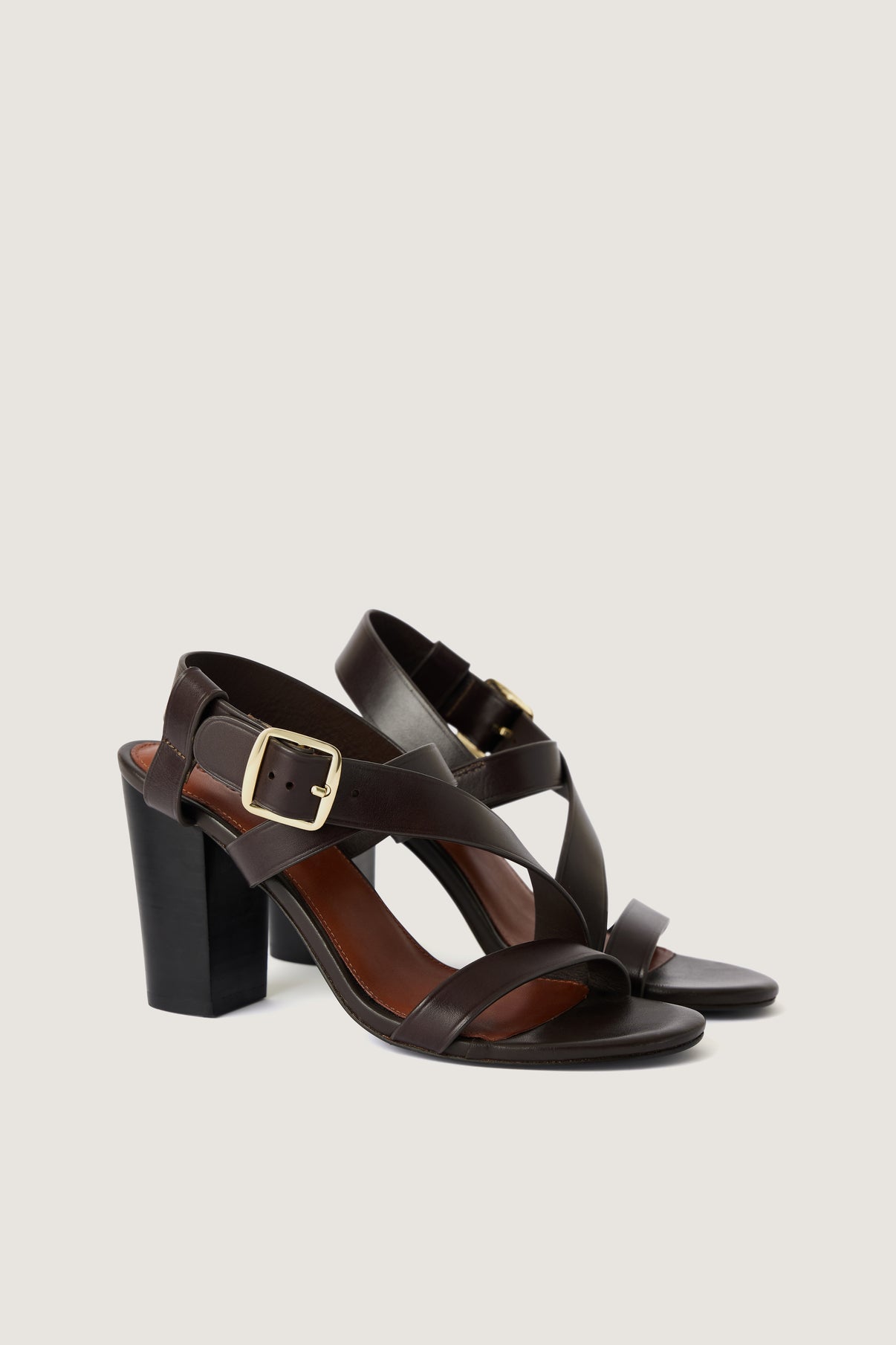 SANDALES PAOLINA MARRON vue 2