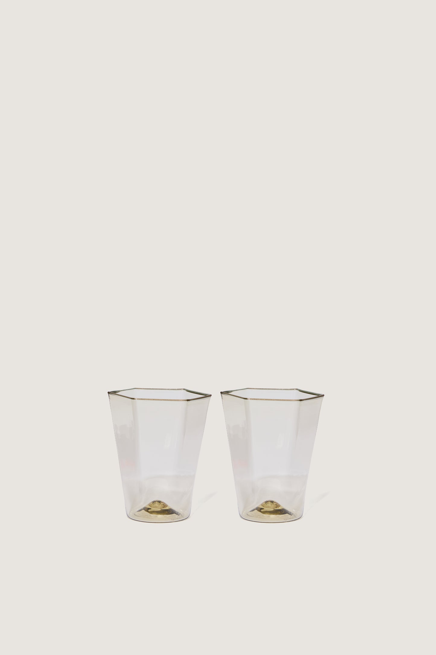 PAIRE DE VERRES DE MURANO JAUNE